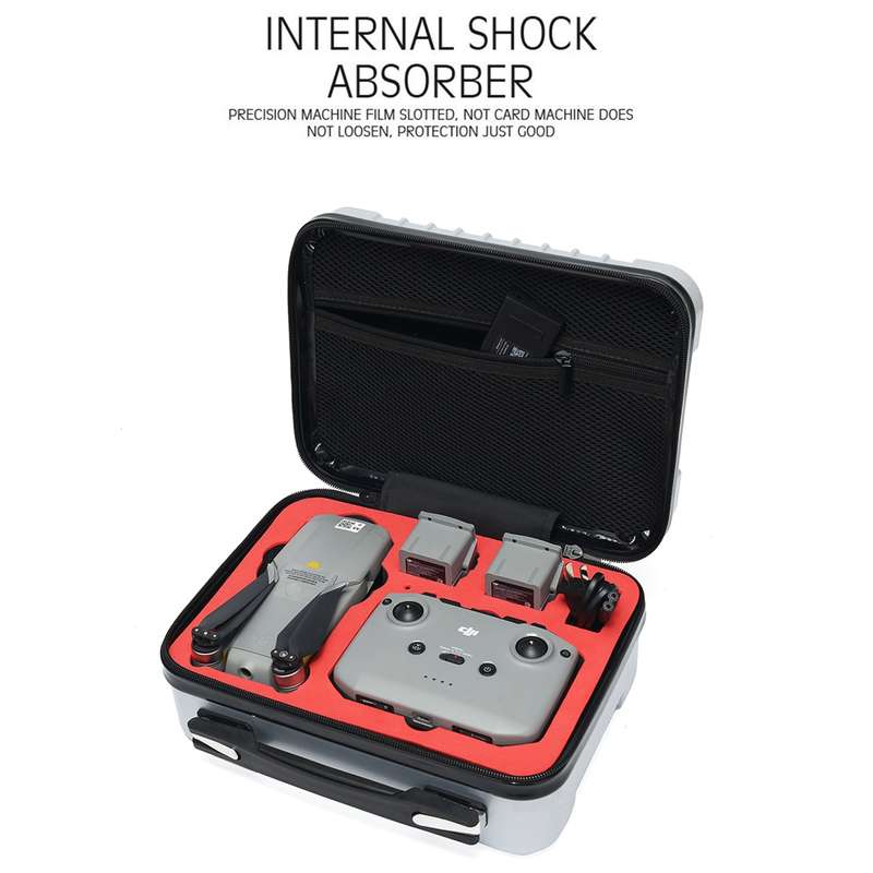 For DJI Mavic Air 2 Shockproof Portable ABS Suitcase Storage Bag Protective Box(Black)