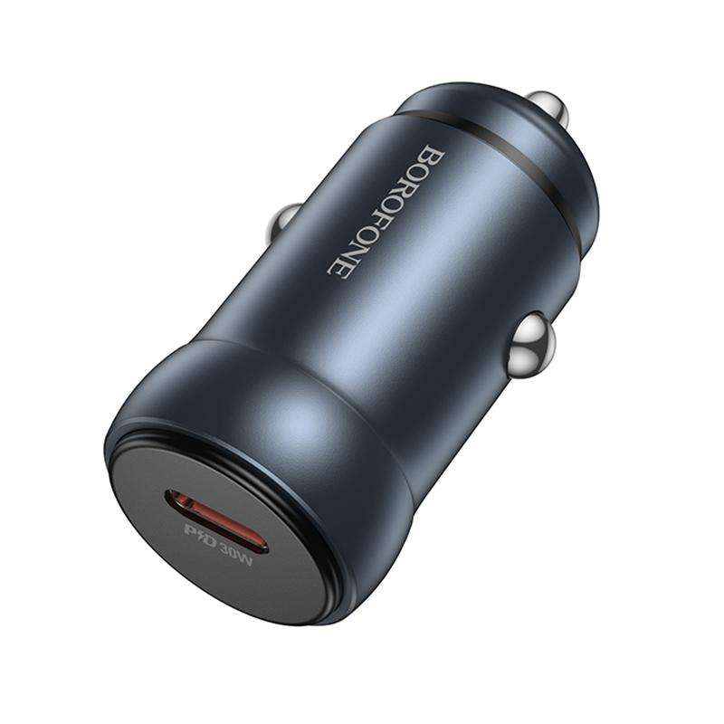 BOROFONE BZ32 Fresh PD30W Type-C Car Charger(Metal Grey)