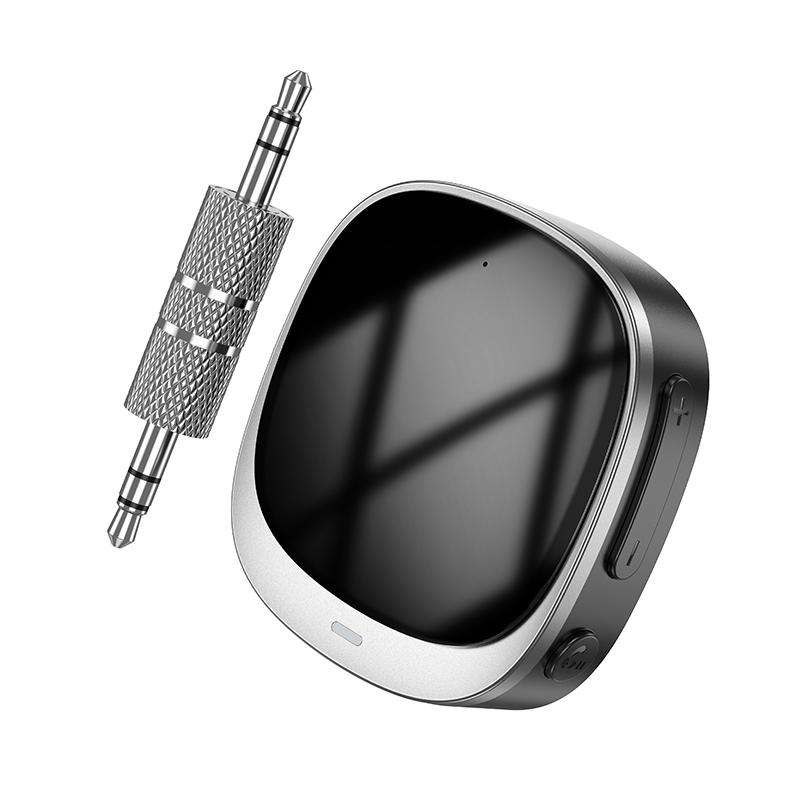 hoco E80 Travel Car AUX Bluetooth Receiver(Black)