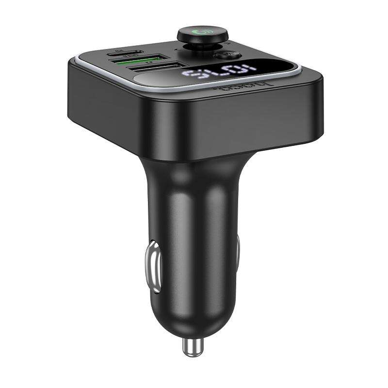hoco E85 Tiger PD 20W and QC 3.0 Car Bluetooth FM Transmitter(Black)