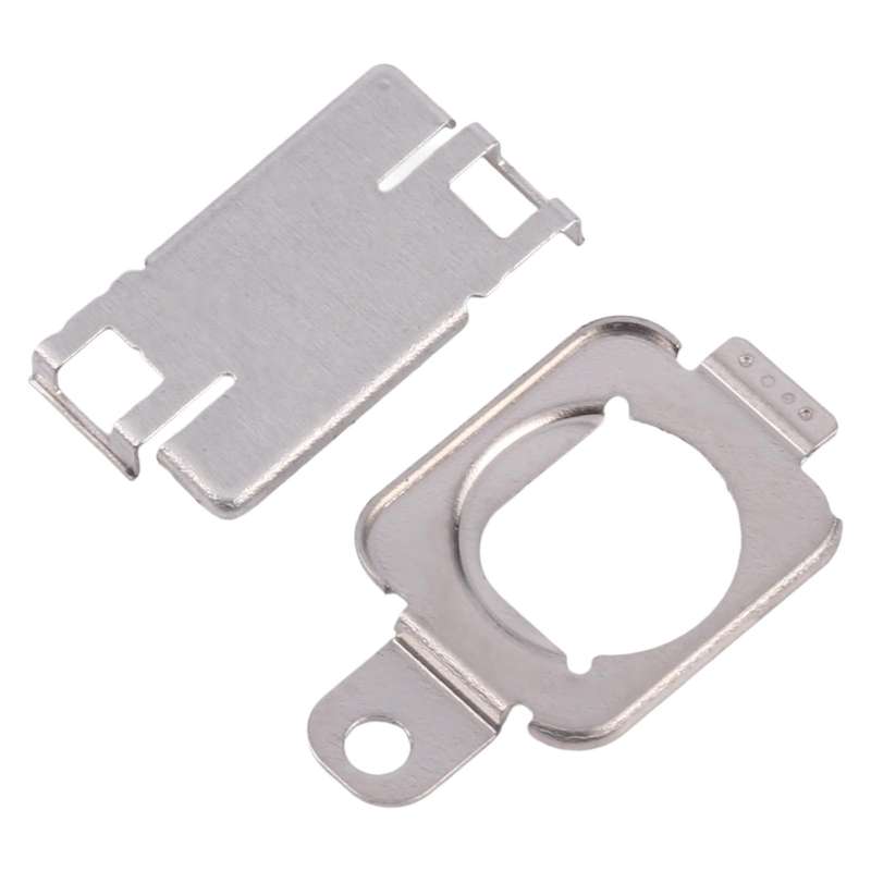 For iPhone 15 1 Pair Flashlight / Mic Iron Sheet Cover (On The Back Cover)