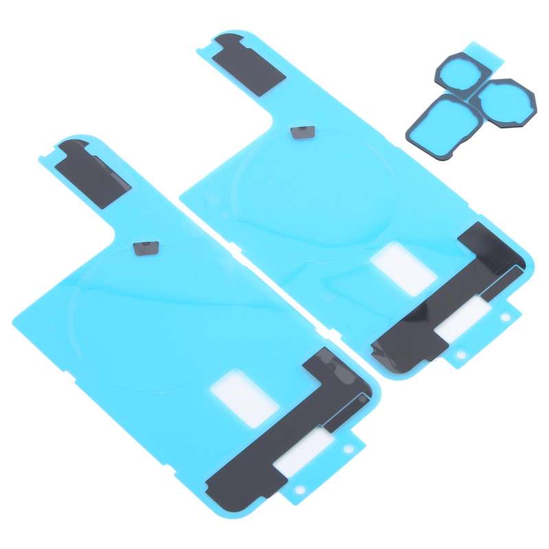 For iPhone 16 Pro 10pcs Back Cover Heat Sink Black Sticker with Back Camera Sponge Pads