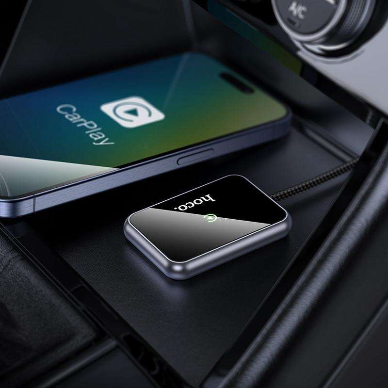 hoco HU1 Way Car Wireless CarPlay Adapter(Grey)