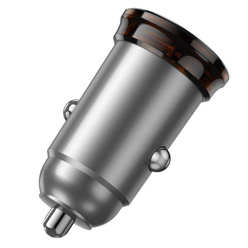 hoco NZ16 Rigorous PD 30W USB-C / Type-C Single Port Car Charger(Grey)
