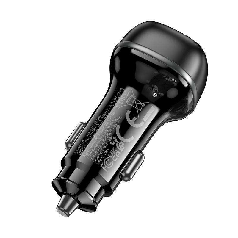 hoco Z58 Rank PD30W USB-C / Type-C Single Port Car Charger(Black)