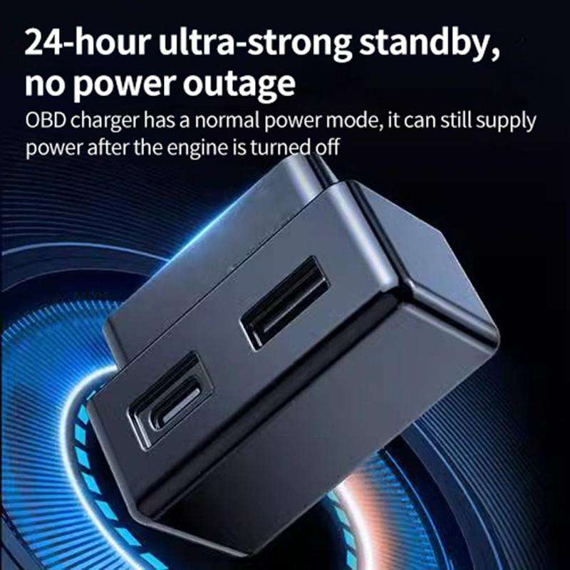 DC12-24V Car OBD Charger(Black)