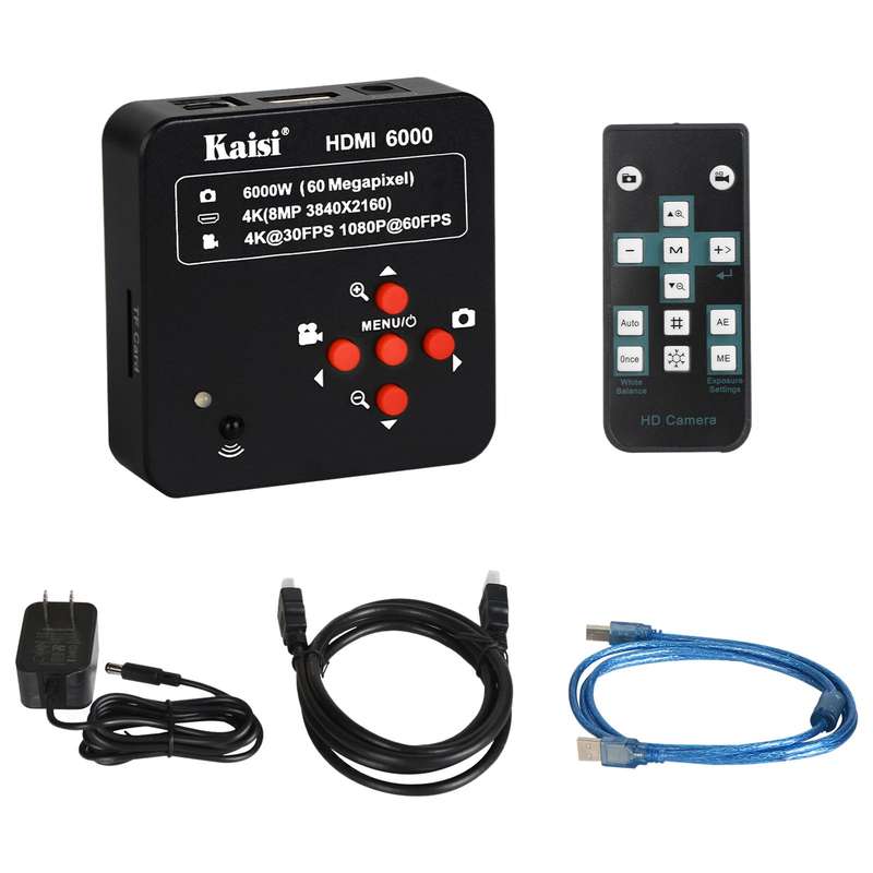 Kaisi HDMI 6000 HDMI / USB Dual Interface 60MP 4K Ultra HD Microscope Industrial Camera, Plug:US Plu
