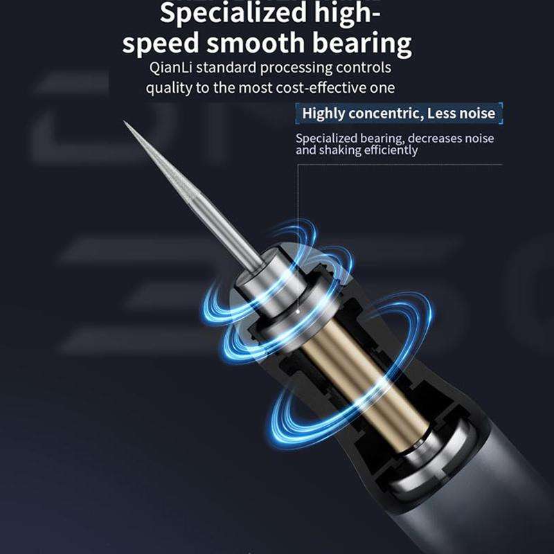 QianLi DM360 Mini Speed Adjustable Electric Grinding Polishing Pen with 7PCS Grinding Heads