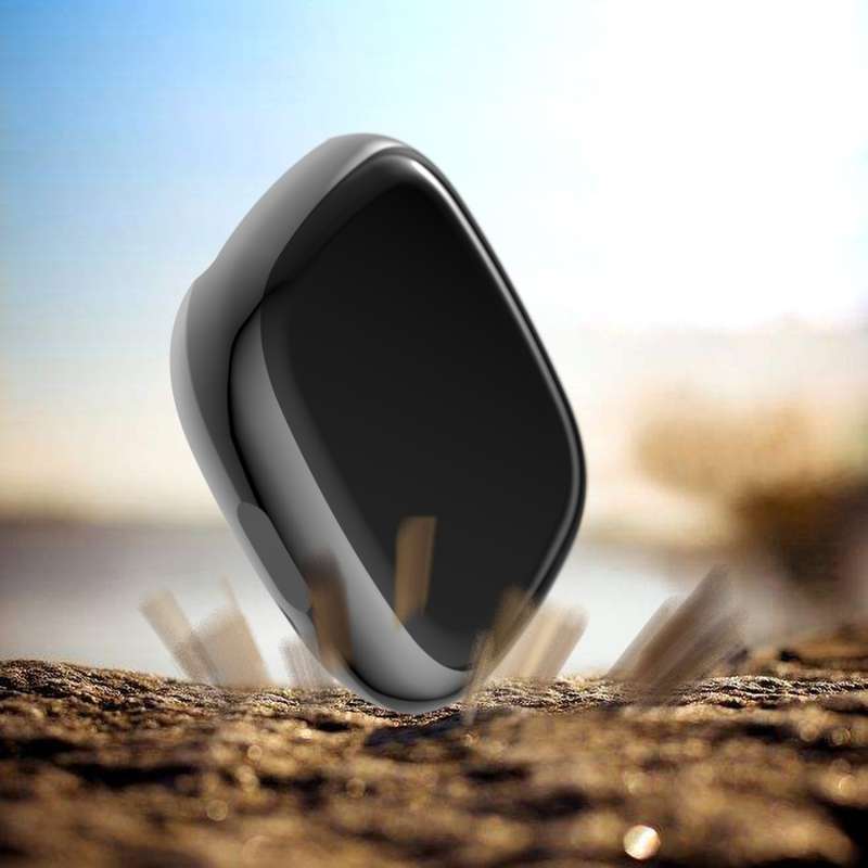 For Fitbit Versa 3 / Versa Sense Plating Full Package TPU Protective Case(Black)