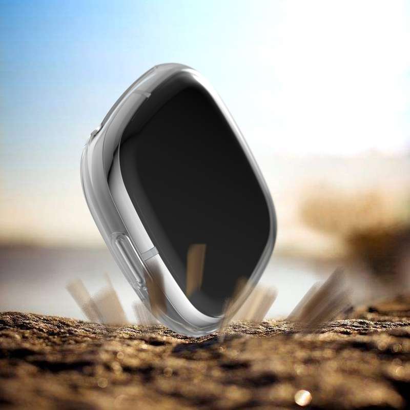 For Fitbit Versa 3 / Versa Sense Plating Full Package TPU Protective Case(Black)