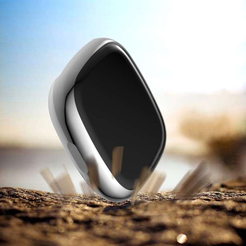 For Fitbit Versa 3 / Versa Sense Plating Full Package TPU Protective Case(Black)