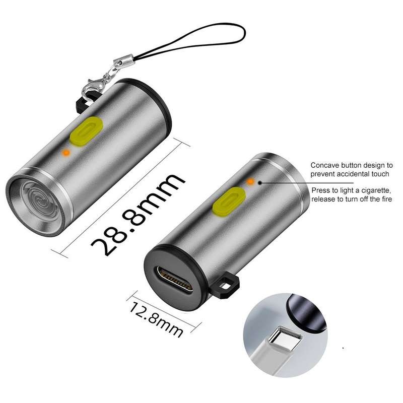 USB-C / Type-C Cigarette Lighter Portable Adapter(Grey)