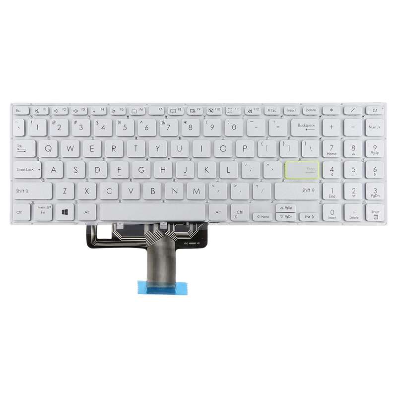 US Version Laptop Keyboard for Asus VivoBook X521 V5100E X521FL S5600F S533F 2020(Silver)