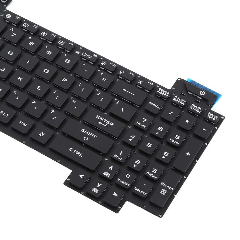 US Version Backlit Laptop Keyboard for Asus FX63 FX63V FX503VM FX503VD ZX63VE FZ63V GL503VS(White)