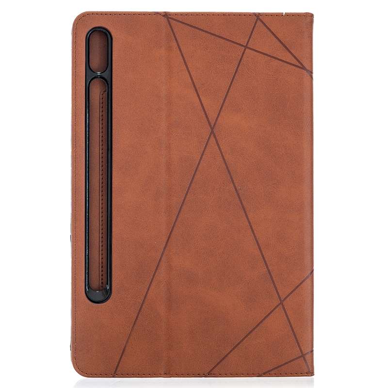 For Samsung Galaxy Tab S8 / Galaxy Tab S7 T870 Rhombus Texture Horizontal Flip Magnetic Leather Case