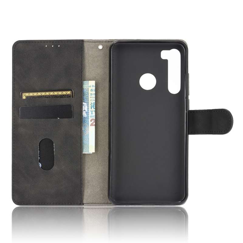 For HTC Desire 20 Pro Solid Color Skin Feel Magnetic Buckle Horizontal Flip Calf Texture PU Leather