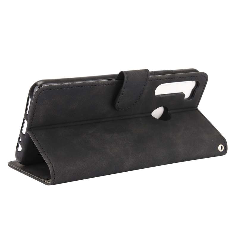 For HTC Desire 20 Pro Solid Color Skin Feel Magnetic Buckle Horizontal Flip Calf Texture PU Leather