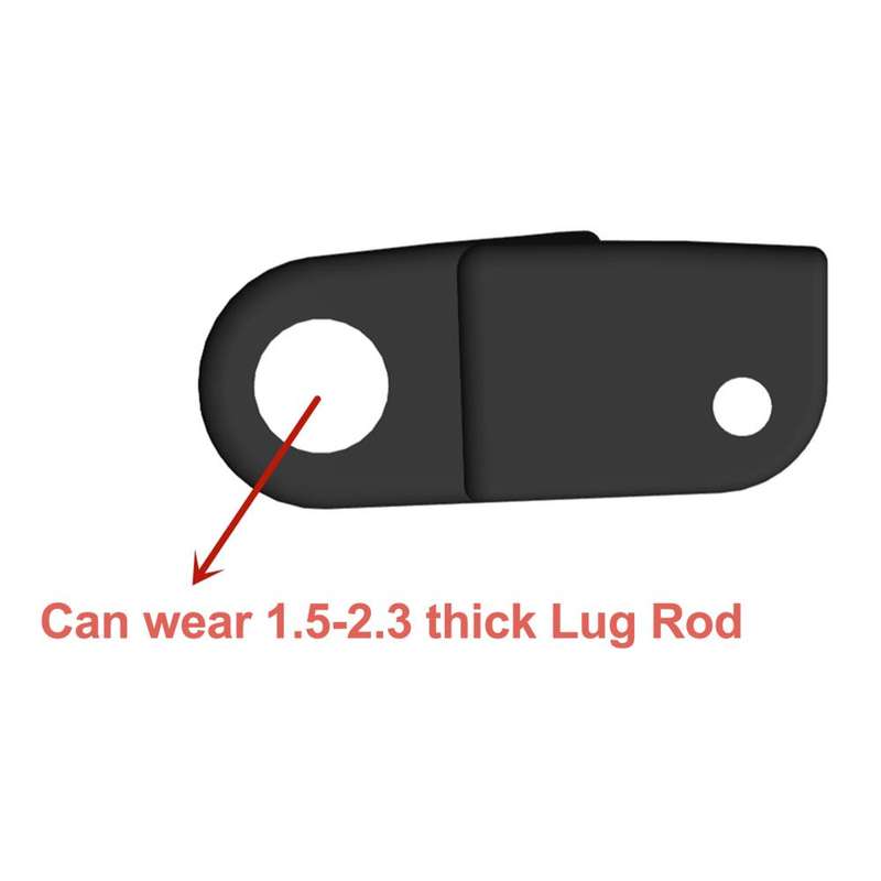 For Amazfit T-Rex Ultra 1 Pair 22mm Metal Watch Band Connector(Black)