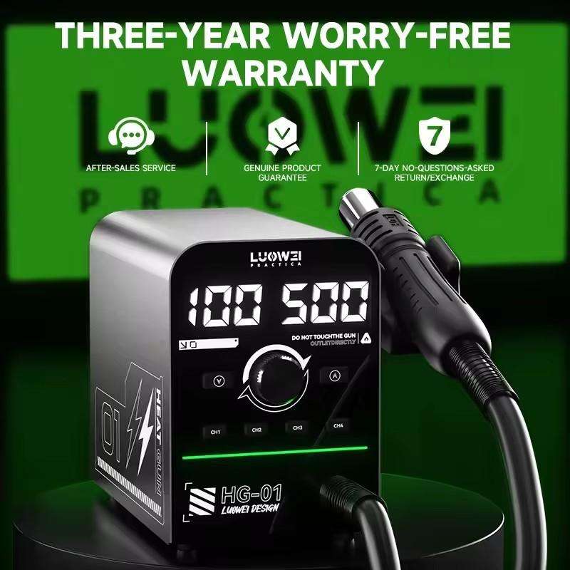 Luowei HG-01 800W Intelligent Digital Hot Air Gun BGA Desoldering Rework Station, Plug:US Plug