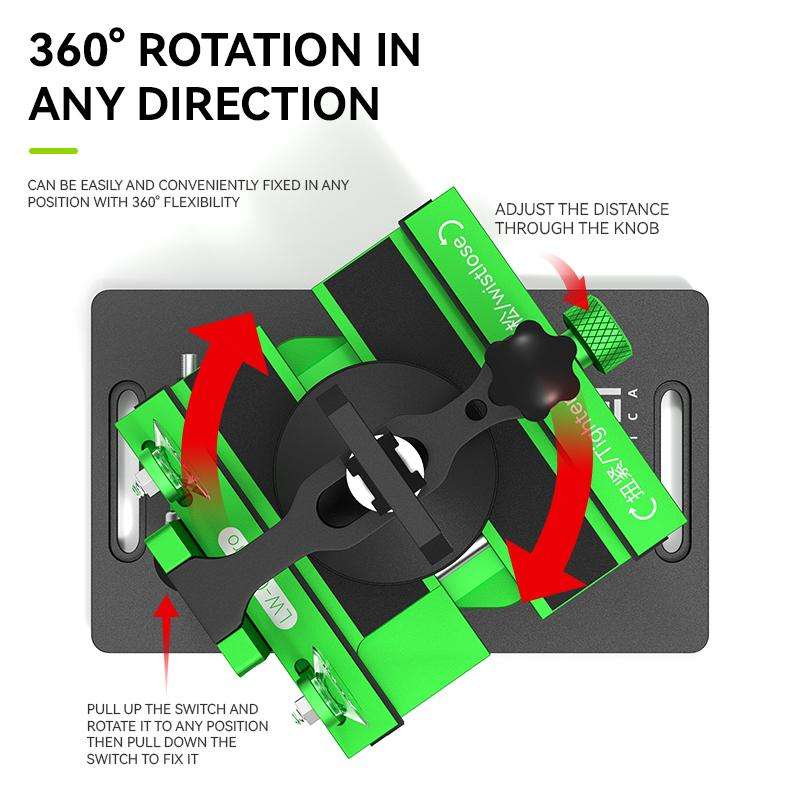 LUOWEI LW-022Pro 2 in 1 Universal 360 Rotating Phone Back Cover Separation Fixture