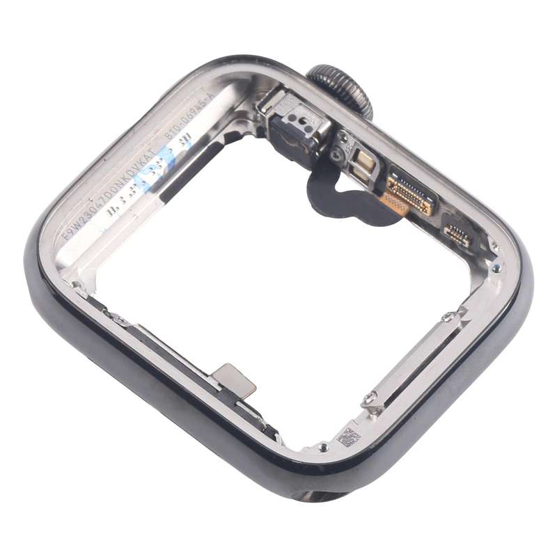 For Apple Watch Series 5 44mm LTE Graphite Steel Middle Frame Bezel Plate with Crown Spin Axis Flex
