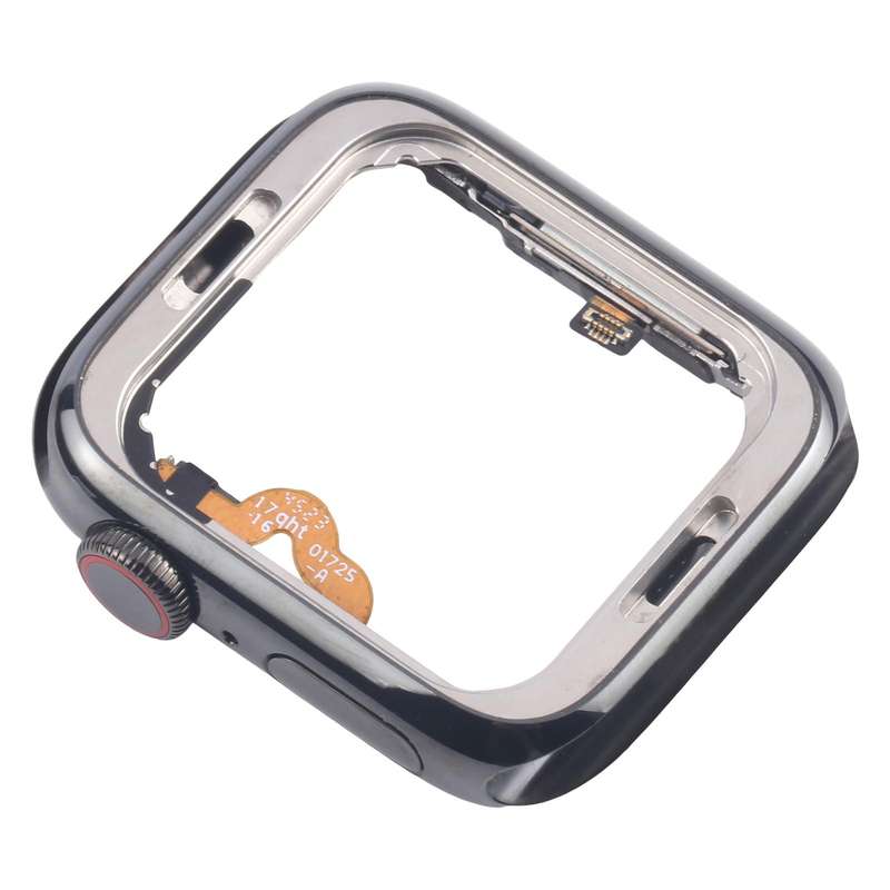 For Apple Watch Series 5 44mm LTE Graphite Steel Middle Frame Bezel Plate with Crown Spin Axis Flex