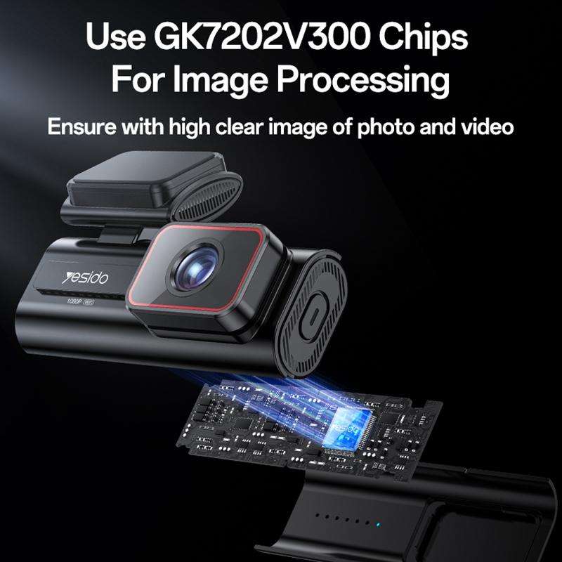 Yesido KM21 1K HD Camera Car Driving Recorder with 1.47 inch Screen(Black)