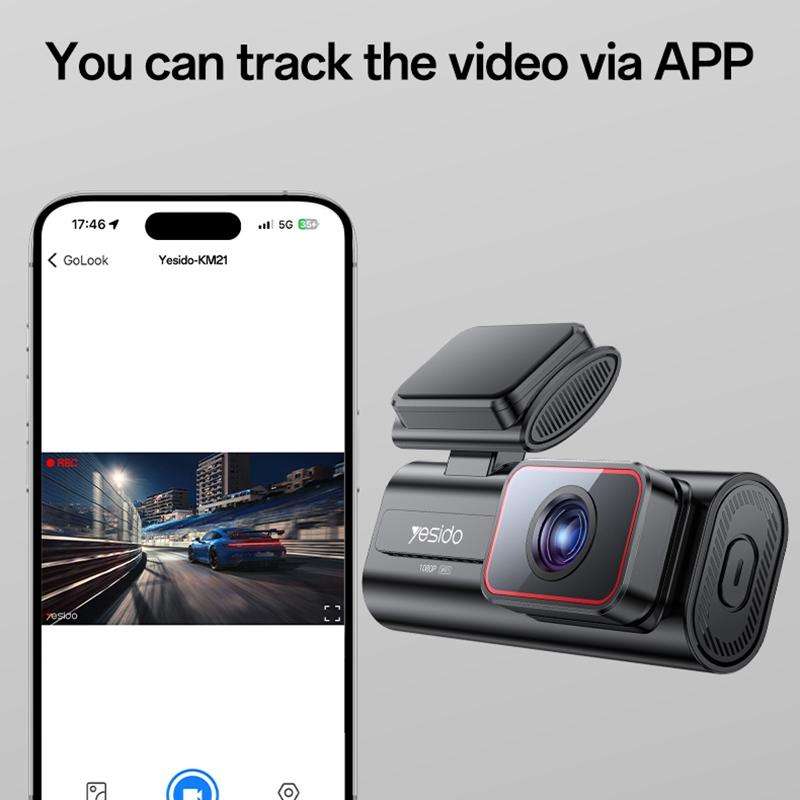 Yesido KM21 1K HD Camera Car Driving Recorder with 1.47 inch Screen(Black)