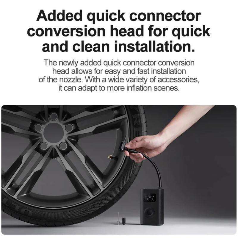 Xiaomi Mijia Air Pump 2D Portable Electric Air Compressor For Motorcycle Car Basketball(Black)