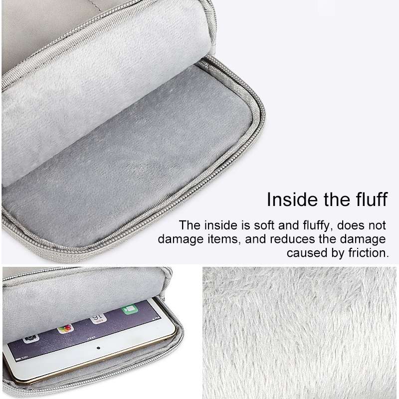 For 10 inch or Below Tablet ND00S Felt Sleeve Protective Case Inner Carrying Bag(Dark Grey)