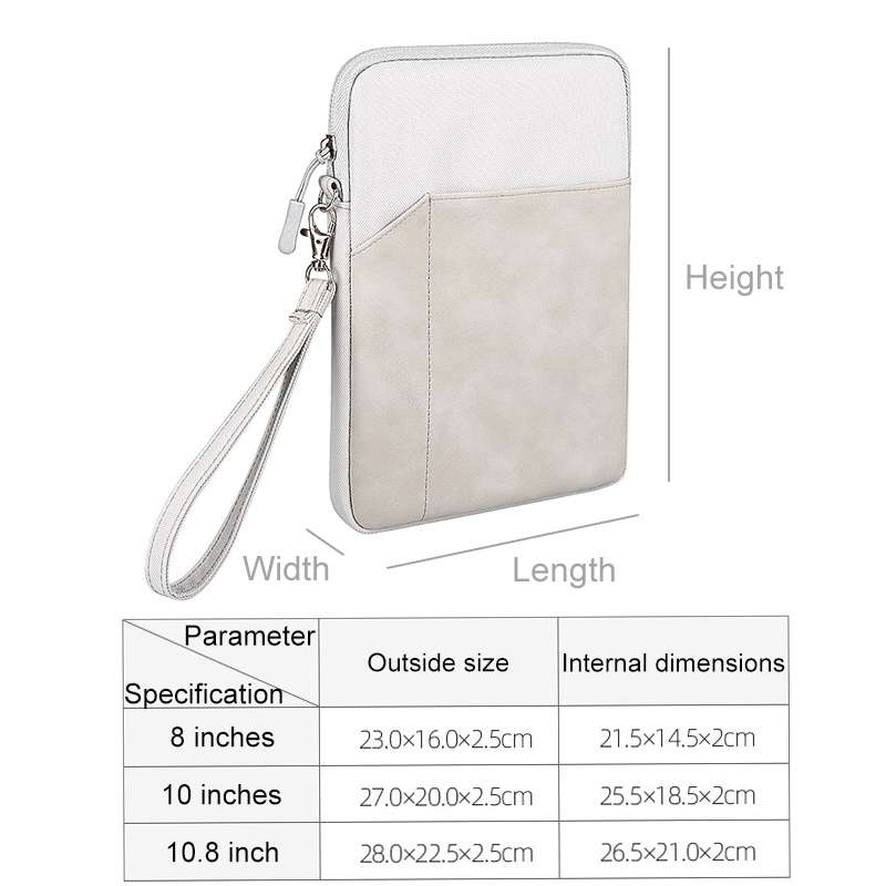 For 10.8 inch or Below Tablet ND00S Felt Sleeve Protective Case Inner Carrying Bag(Light Grey)