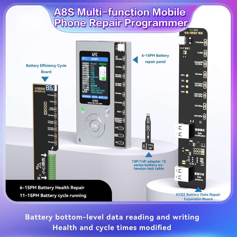i2C A8S Multi-function Phone Repair Programmer, Model:Host+7-15 Pro Max True Tone Board