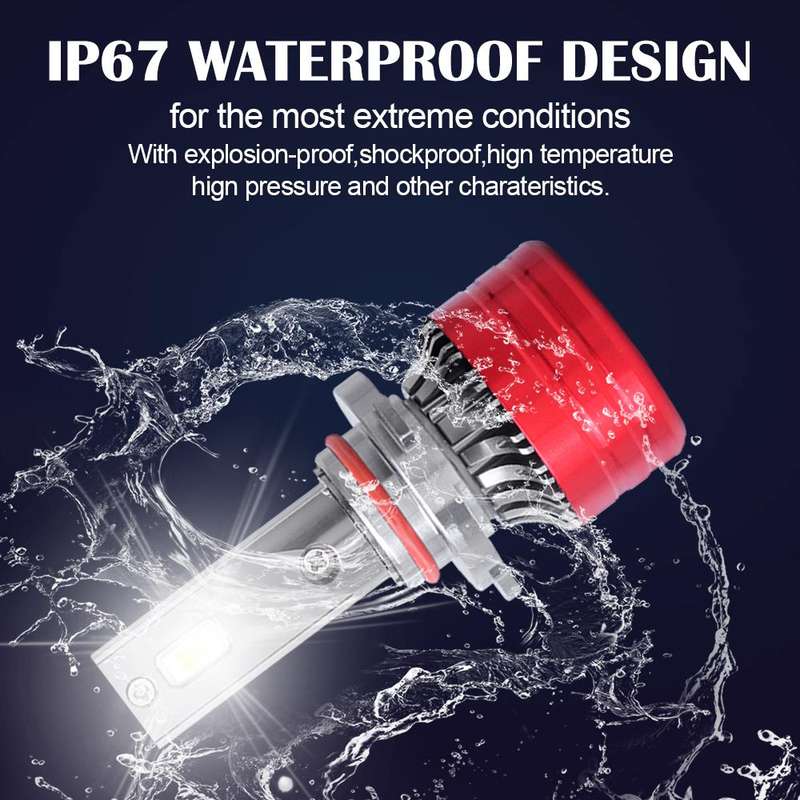 9007 2pcs 25W 2500lm 6000K Car LED Headlight Bulb