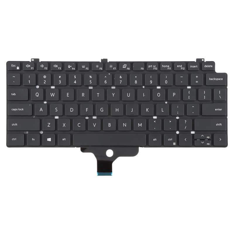 US Version Backlit Laptop Keyboard for Dell LATITUDE P33S 13-7300 7310(Black)