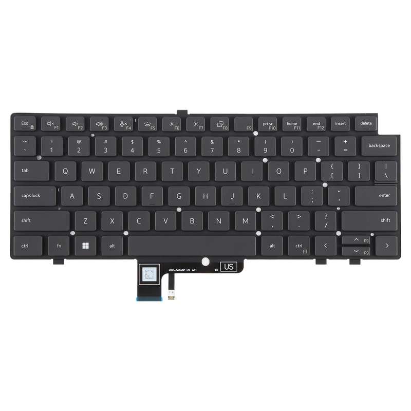 US Version Backlit Laptop Keyboard for Dell Latitude 7340 7440 7640(Black)
