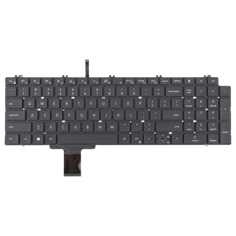 US Version Laptop Keyboard for Dell Precision 7550 7750 7560 7760(Black)