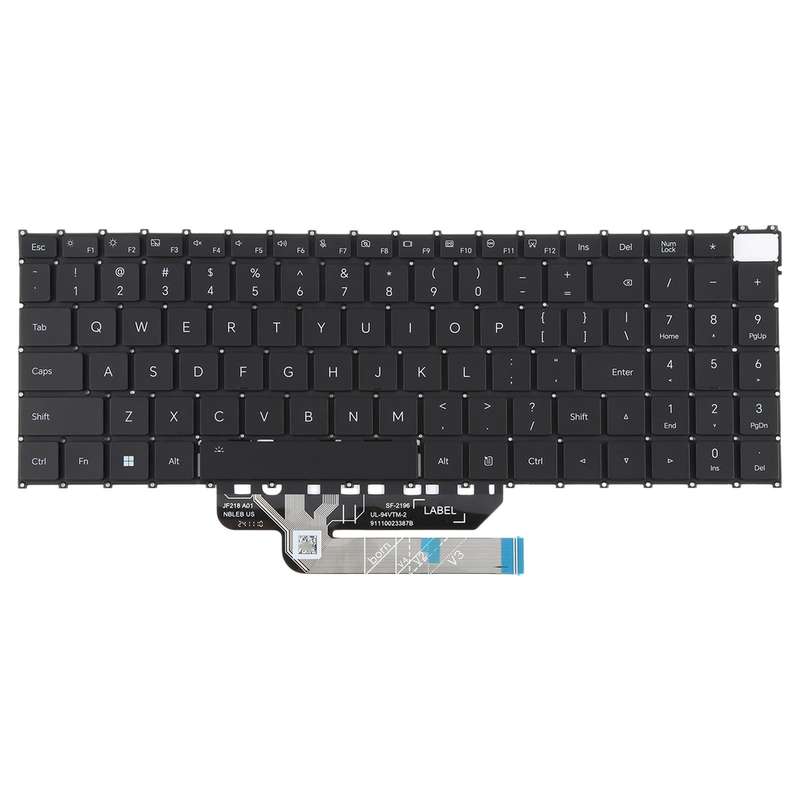 US Version Laptop Keyboard for Honor MagicBook X16 2022 PRO BRN-F56 G561 H76 G56 F561(Black)