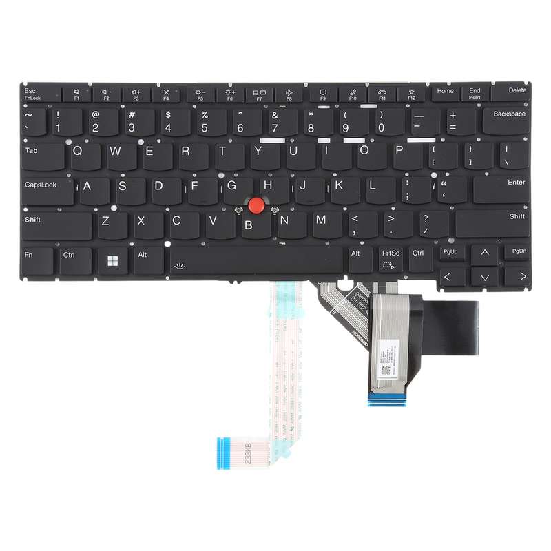 US Version Laptop Keyboard with Pointing for Lenovo Thinkpad X13 Gen 4 X13 Yoga Gen 4(Black)