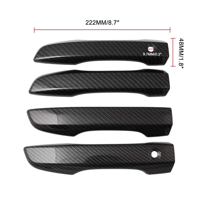 4 PCS Car Modified Carbon Door Handle Decoration for Honda Civic 2016-2020