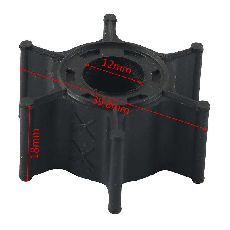 Outboard Water Pump Impeller Repair Kit for YAMAHA 6/8HP 6G1-W0078-A1(Silver + Black)