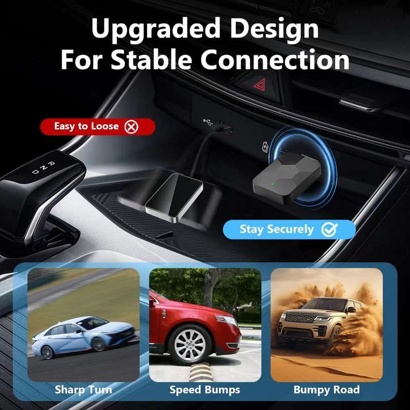 2 in 1 USB Wired to Wireless Car CarPlay / Android Auto Box Adapter(Black)