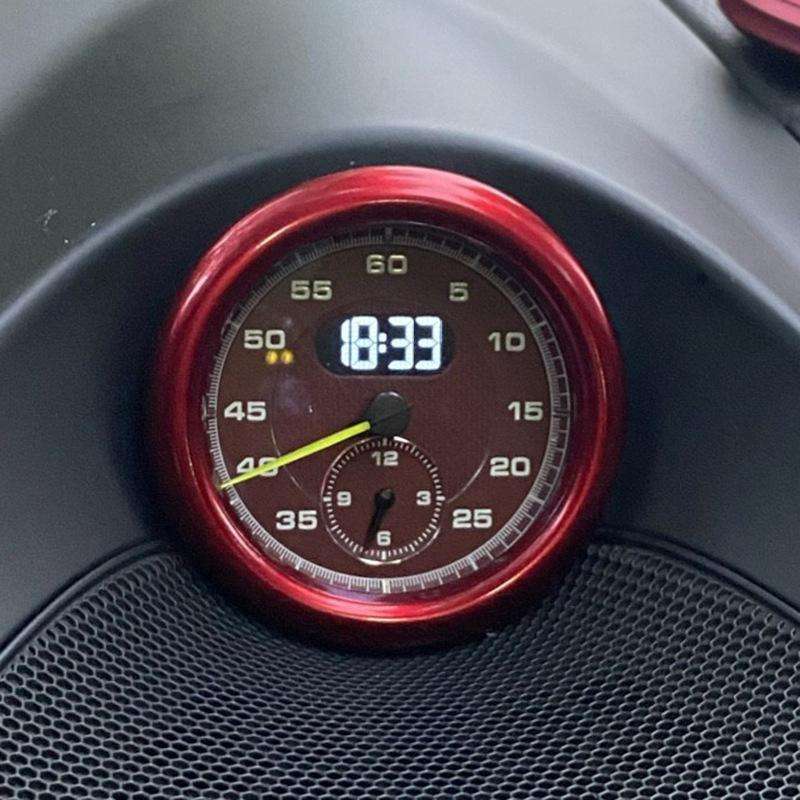 For Porsche Macan / Cayenne / Panamera 911 718 Car Compass Stopwatch Decorative Ring Cover(Purple)