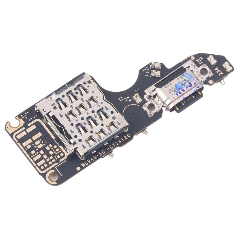 For vivo V40 Pro 5G V2347 Charging Port Board With SIM Card Holder Socket, Not Supporting Fast Charg