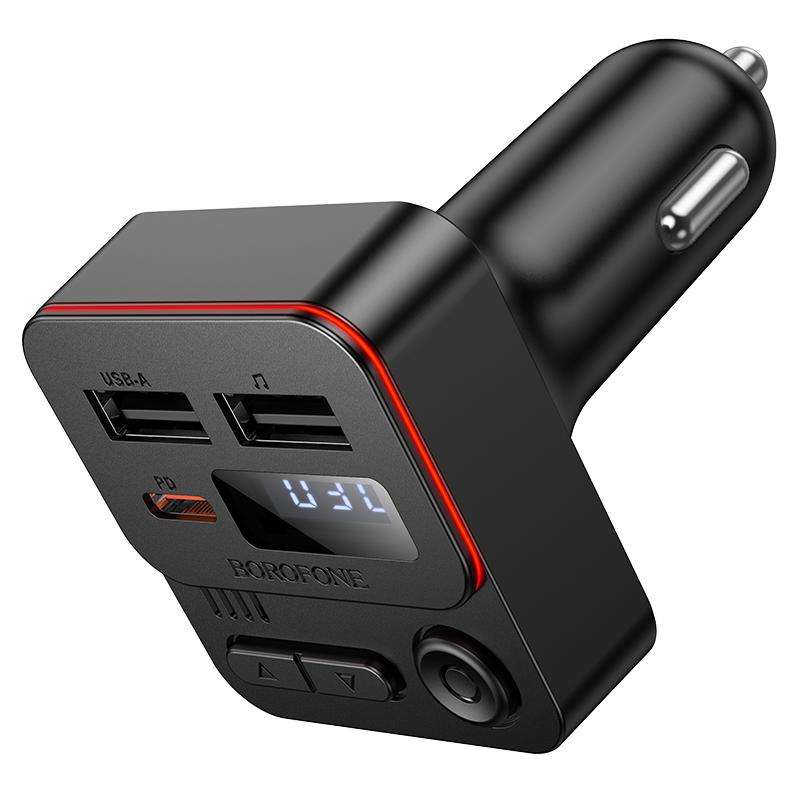 Borofone BC60 Hero 35W Car Bluetooth FM Transmitter(Black)