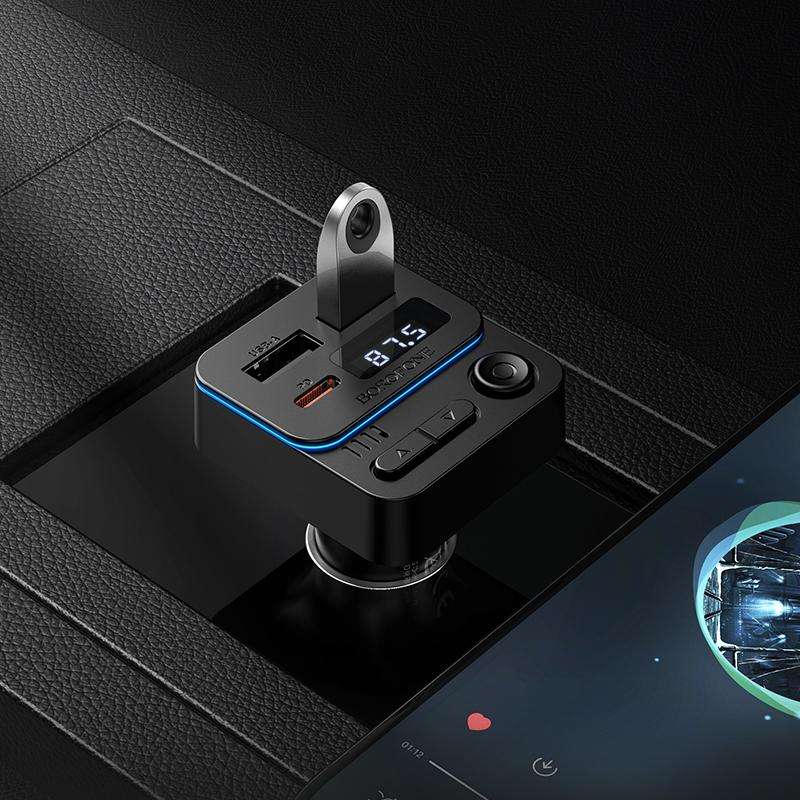 Borofone BC60 Hero 35W Car Bluetooth FM Transmitter(Black)