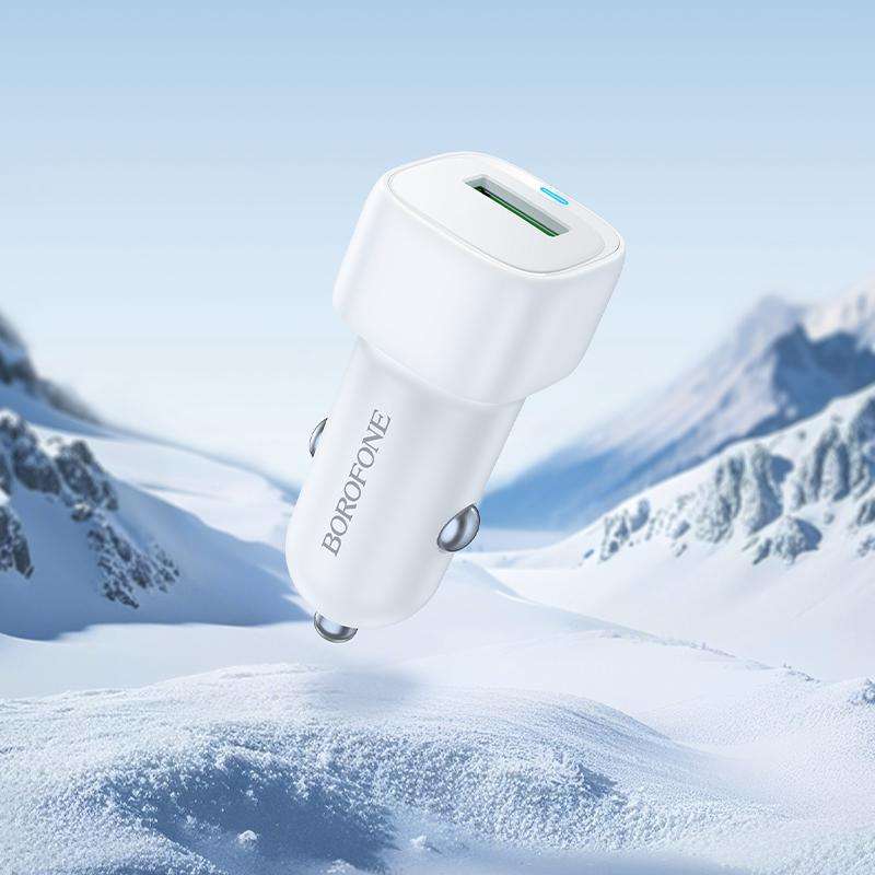 BOROFONE BZ34 Cloud QC3.0 USB Car Charger(White)