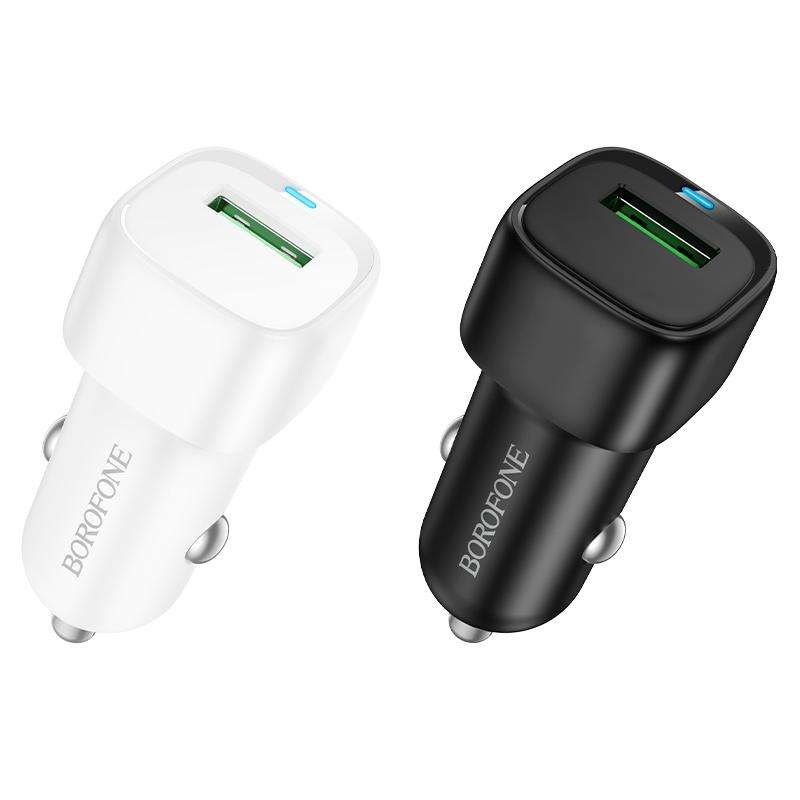 BOROFONE BZ34 Cloud QC3.0 USB Car Charger(White)