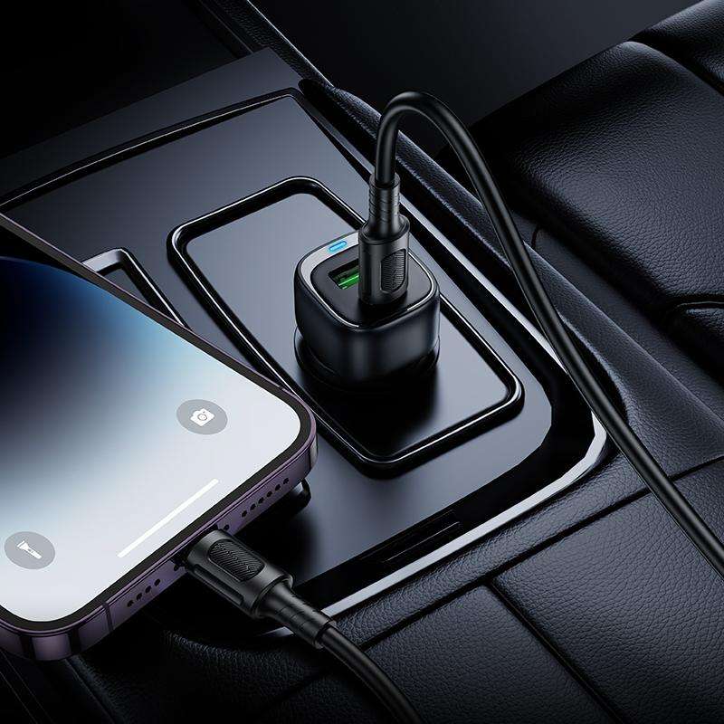 BOROFONE BZ34B Cloud PD38W Type-C and USB Car Fast Charger(White)