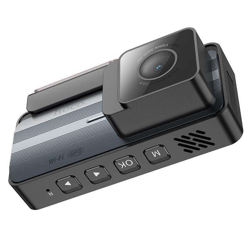 hoco DV12 2K 3.69 inch IPS Screen Display GPS Driving Recorder with Rear Camera(Silver Grey)