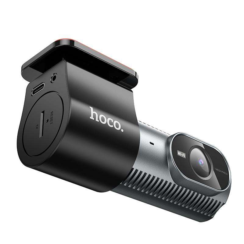 hoco DV13 720P HD Night Vision Screenless Hidden WiFi Driving Recorder(Metal Grey)